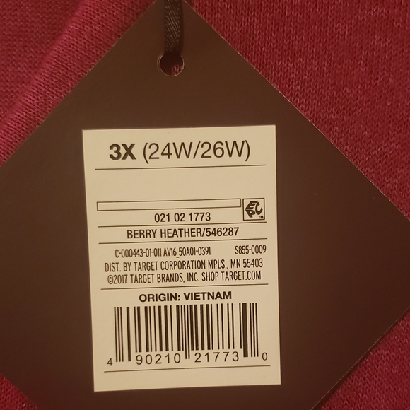 Ava & Viv Sweater Top Plus 3X Long Sleeve Berry Purple NWT - Picture 12 of 15